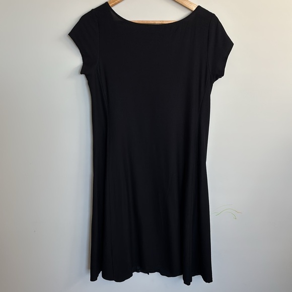 EILEEN FISHER Black Button-Front Shirt Dress – Size SP - Picture 5 of 12